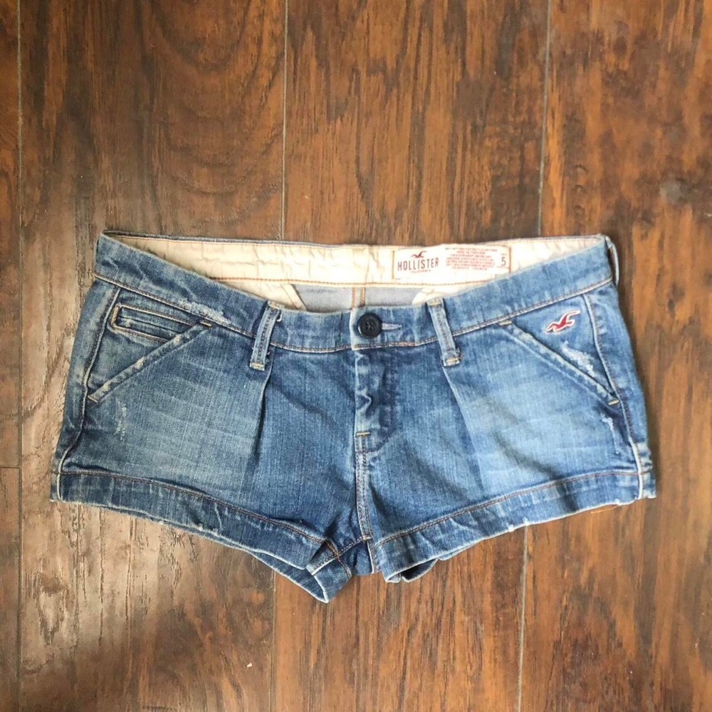 Y2K 2000 Hollister Micro Mini Baddie Hot Pants Low Rise Jeans Denim Booty Shorts